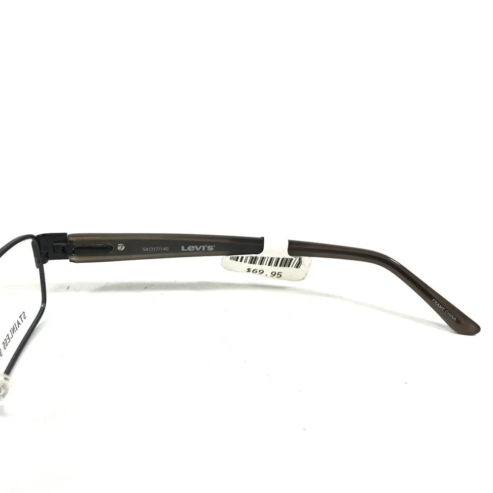 Levi's LS 544A-1 Eyeglasses Frames Black Brown Rectangular Full Rim 54-17-140